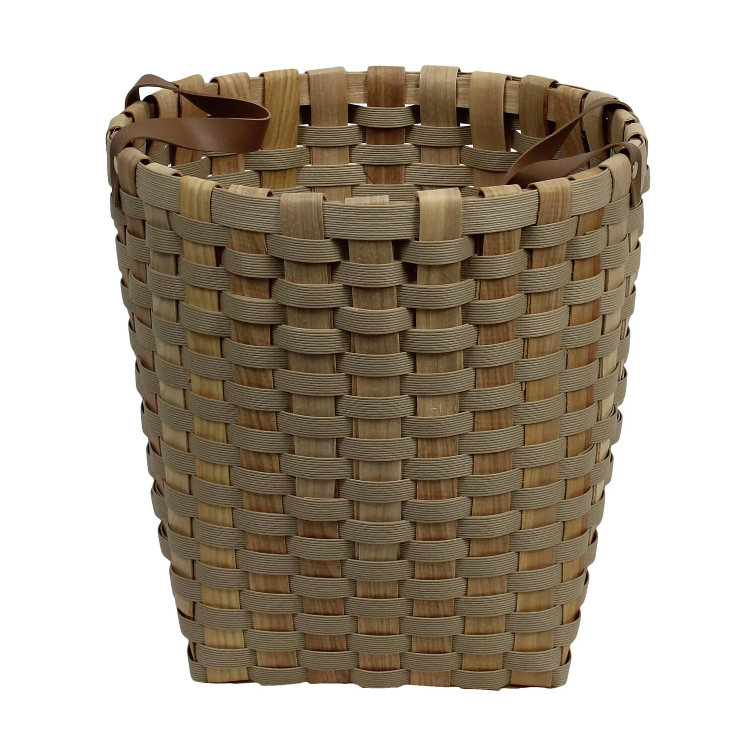 Basket square chip wood 38x38x38cm  - Cream