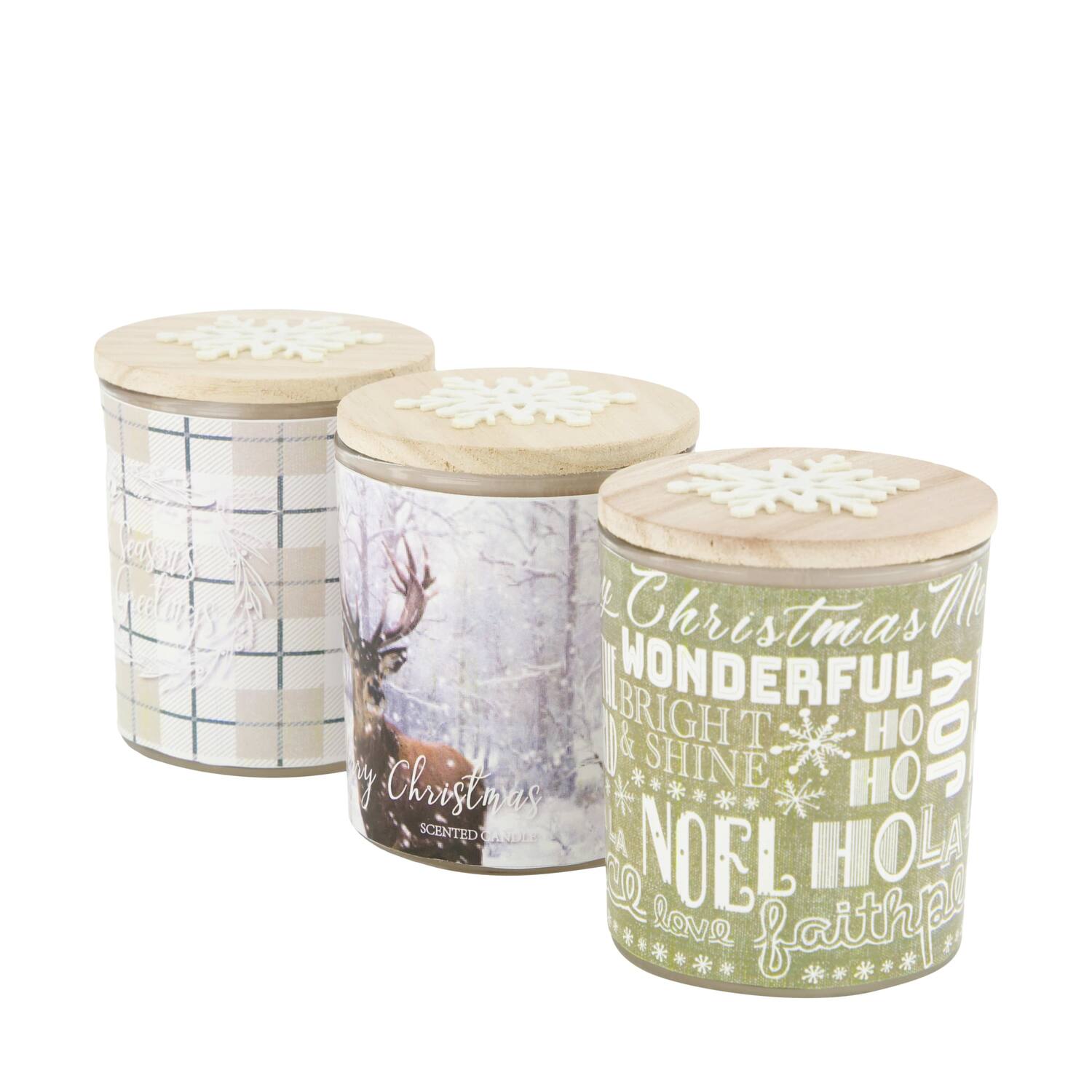 Candle vanilla scent wax with glass 7x7x8.5cm  - Multi