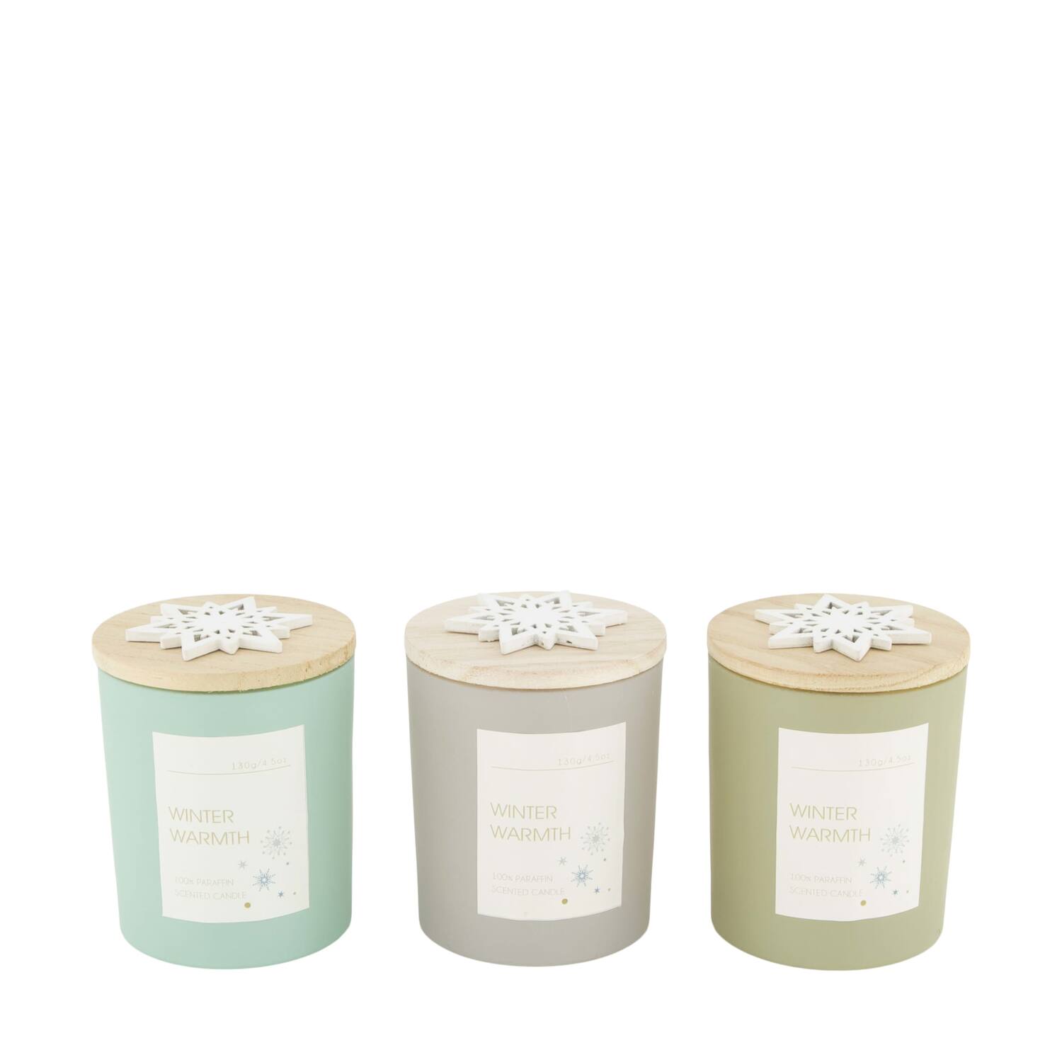 Candle vanilla scent wax with glass 7x7x8.5cm C/3