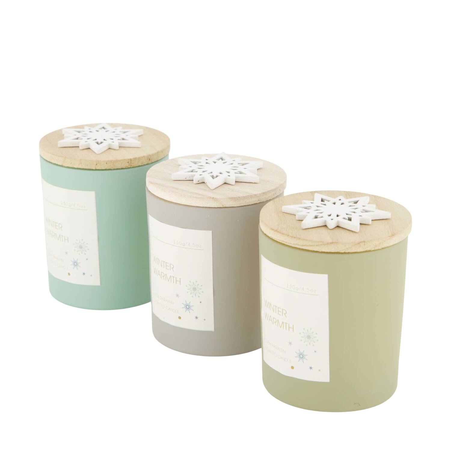 Candle vanilla scent wax with glass 7x7x8.5cm C/3