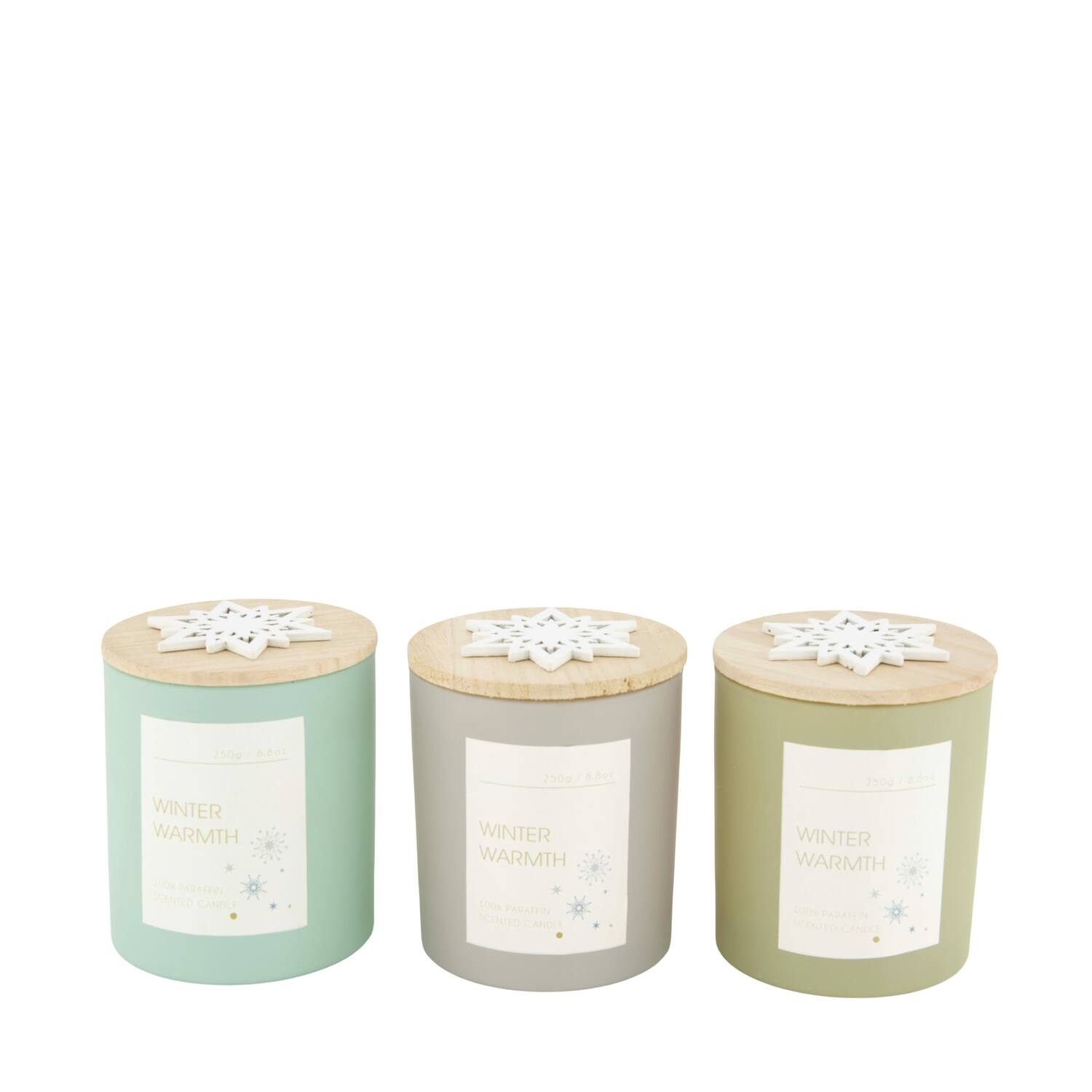 Candle vanilla scent wax with glass 9x9x10.5cm  - Multi