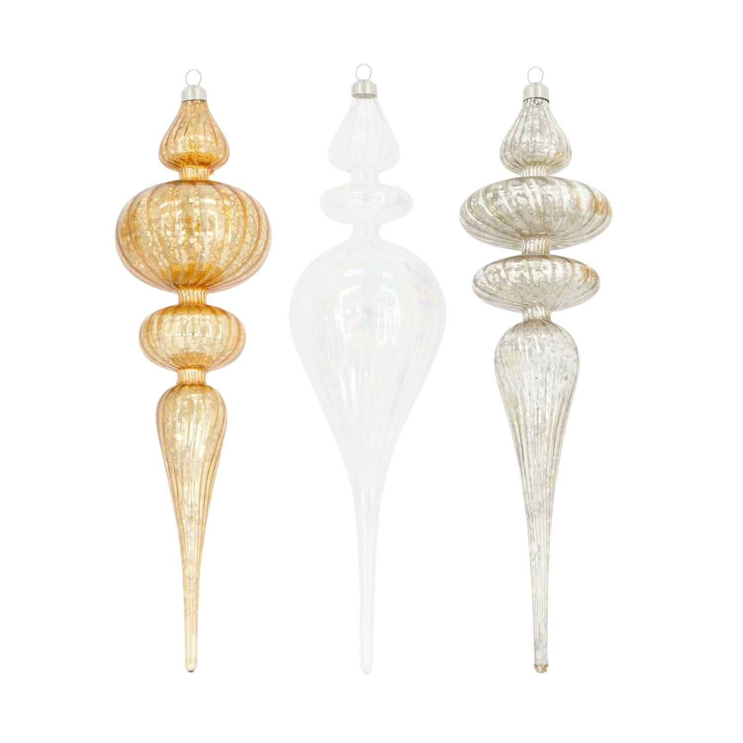 Hanger icicle glass 8x8x30cm C/3