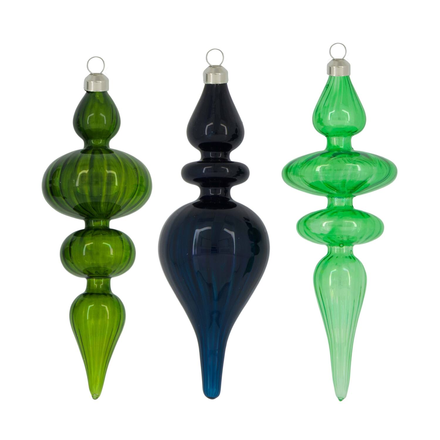 Hanger icicle glass 6x6x18cm  - Multi