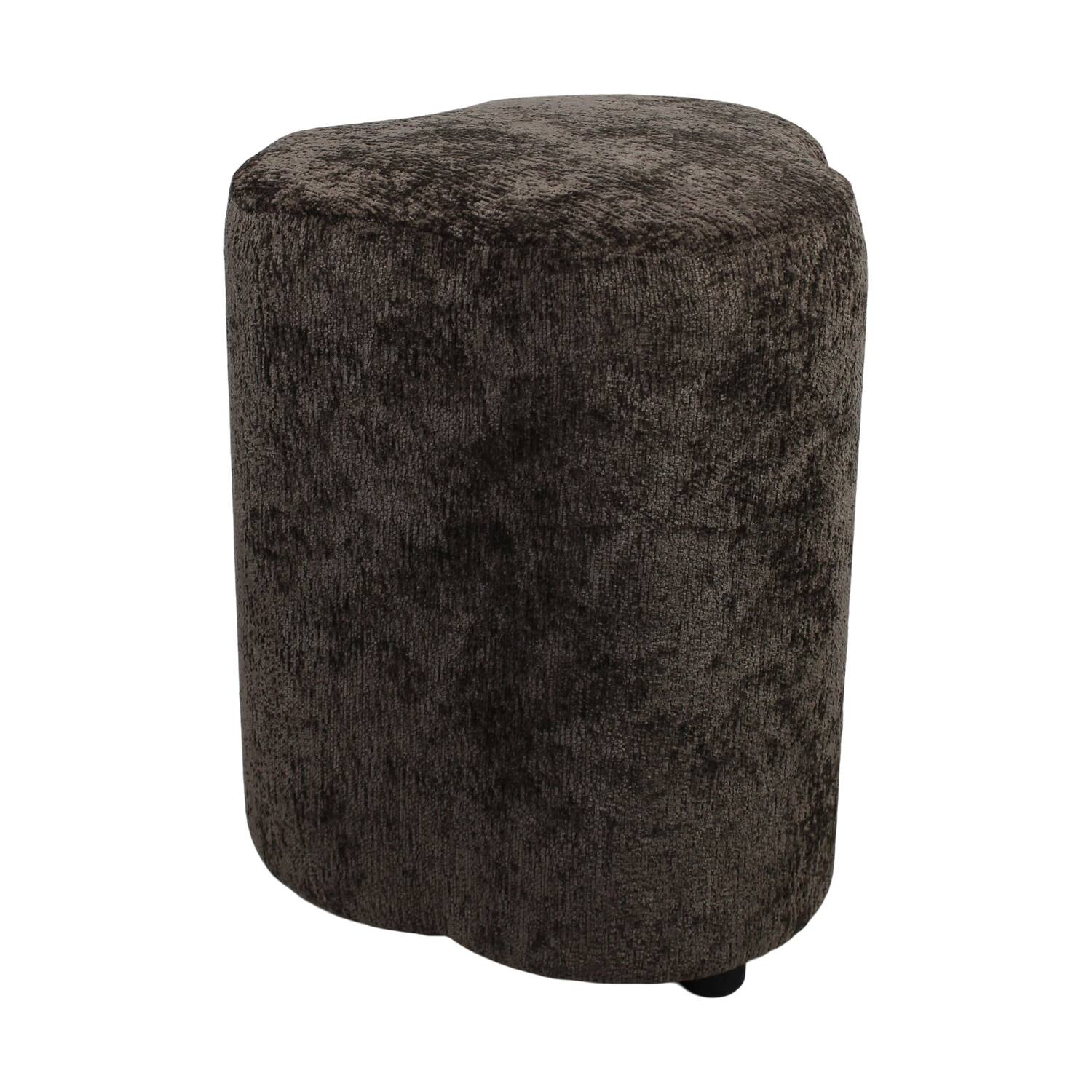 Pouf round fabric 38x38x48cm - Brown