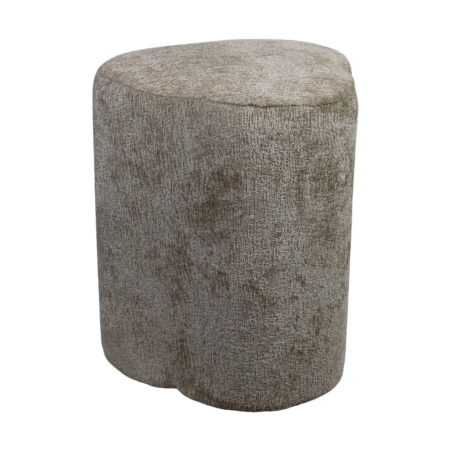 Pouf organic poplar wood fabric 38x38x48cm