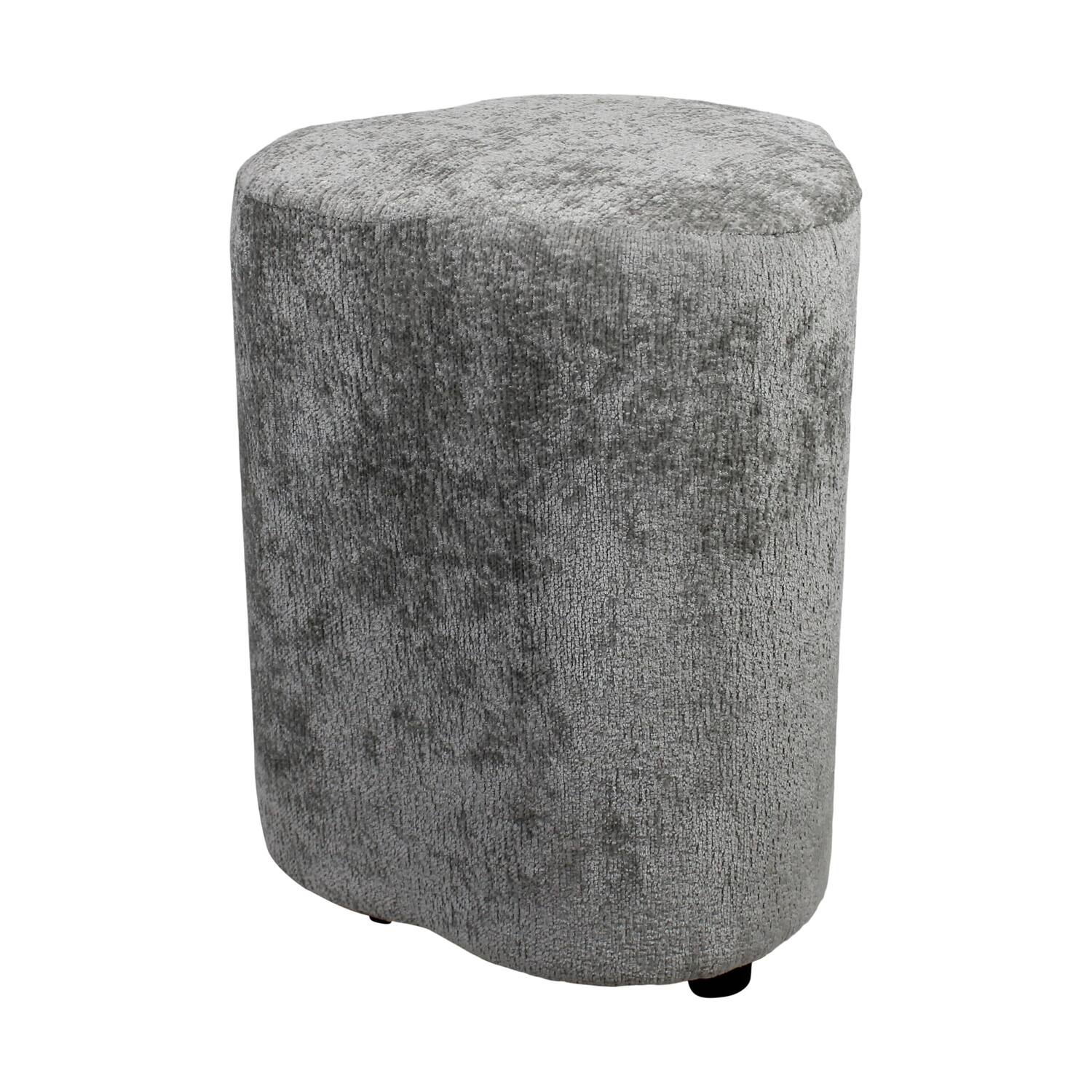 Pouf organic poplar wood fabric 38x38x48cm