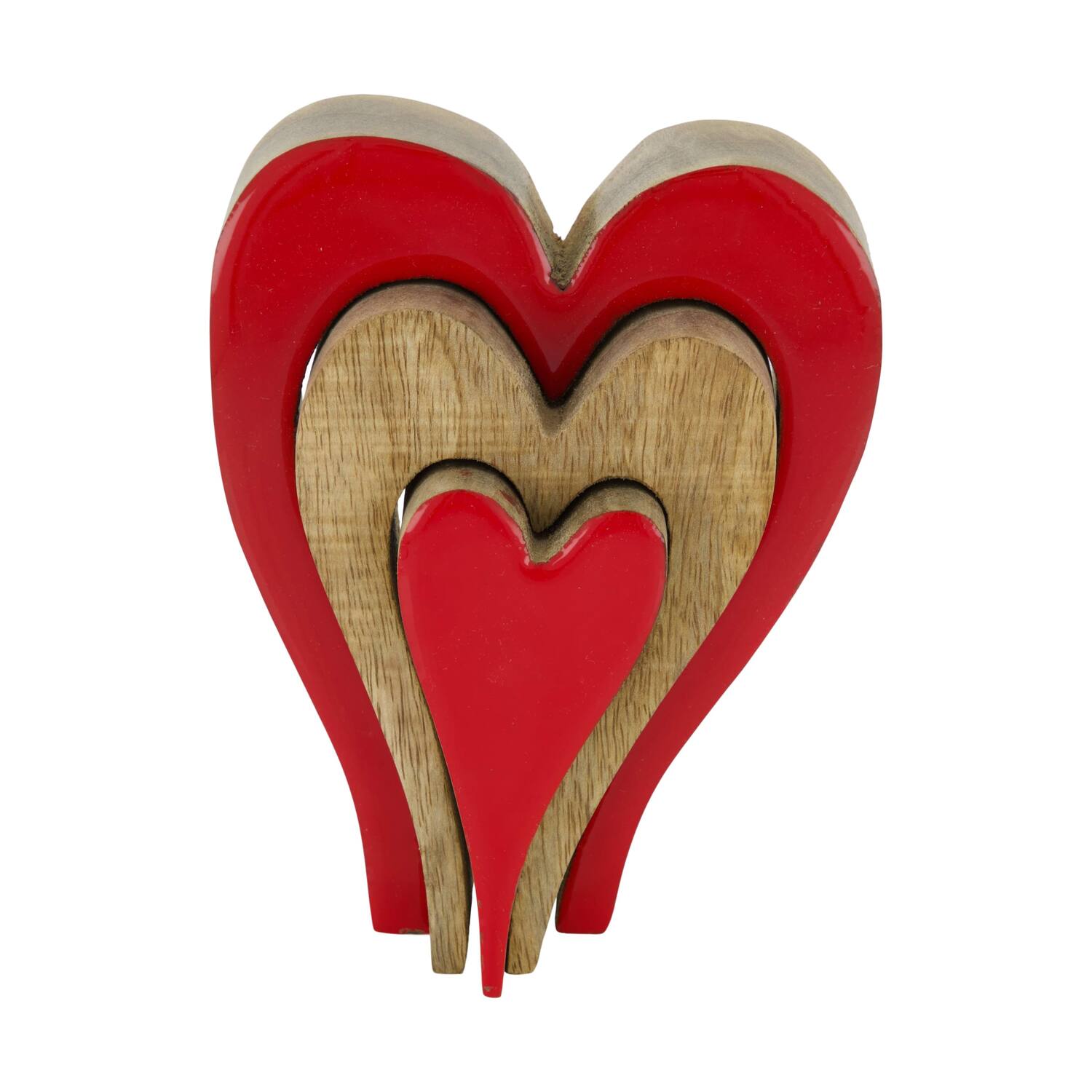 Heart mango wood 13x3x16cm - Natural