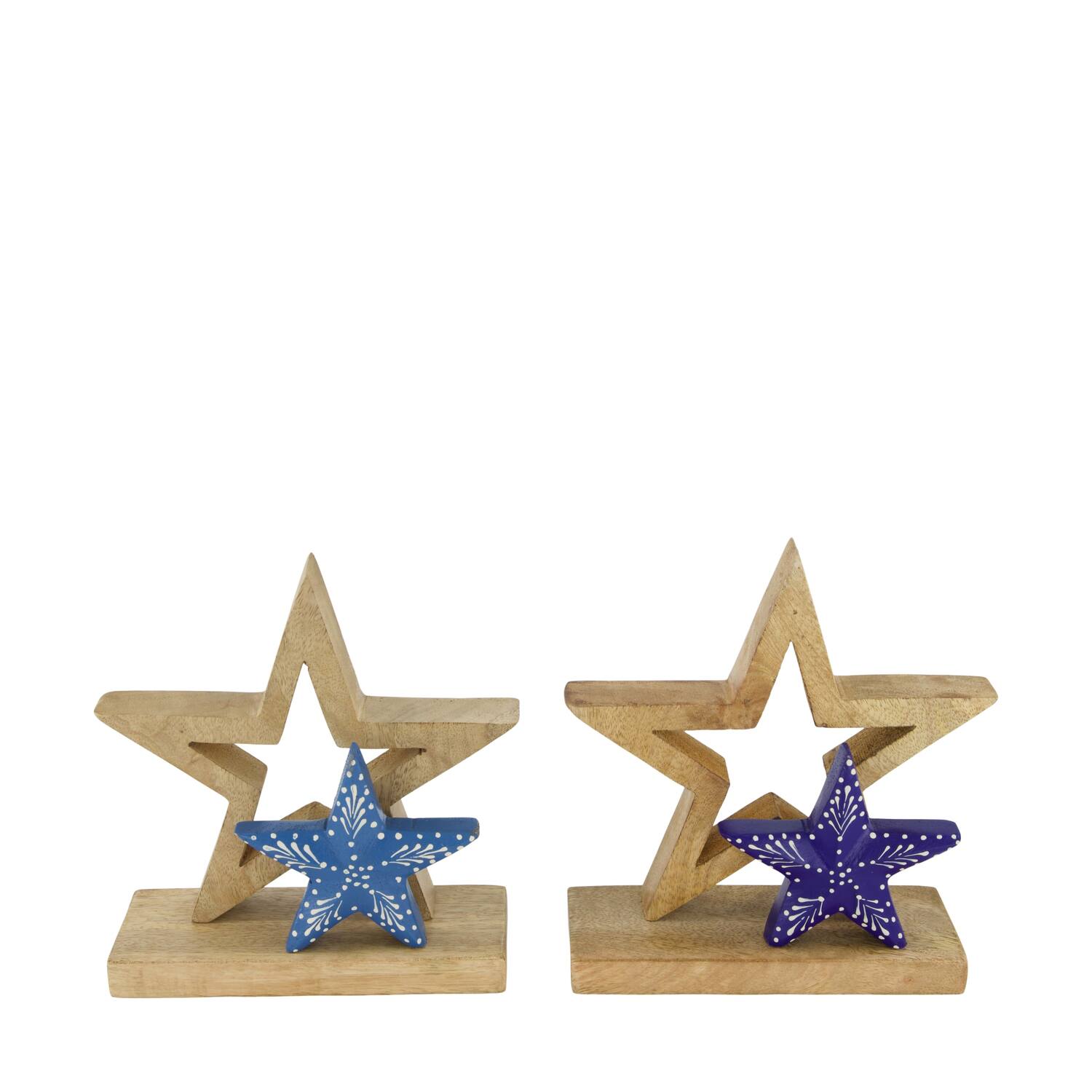 Star mango wood 18x6x18cm C/2