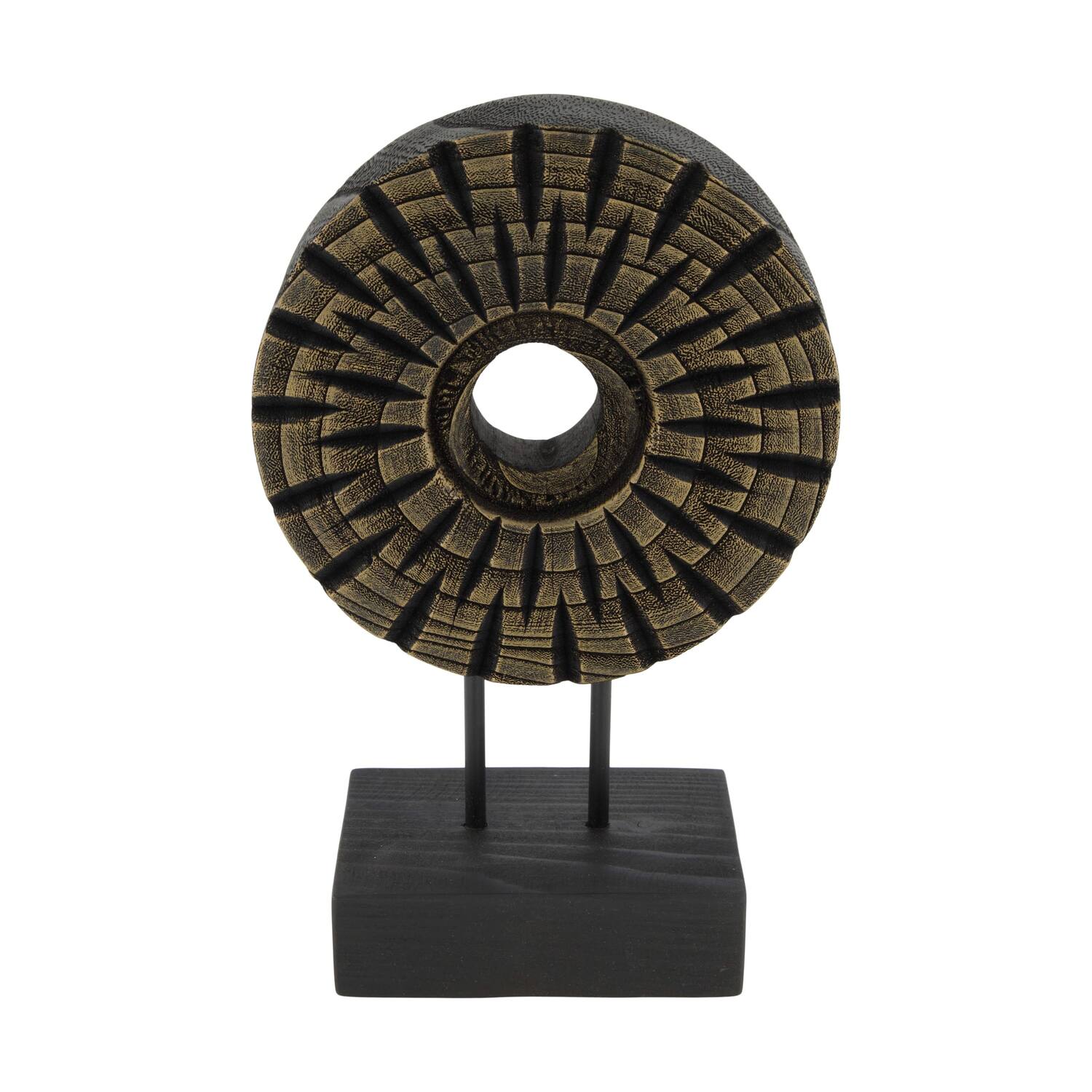 Statue round paulownia wood 18x9x28cm