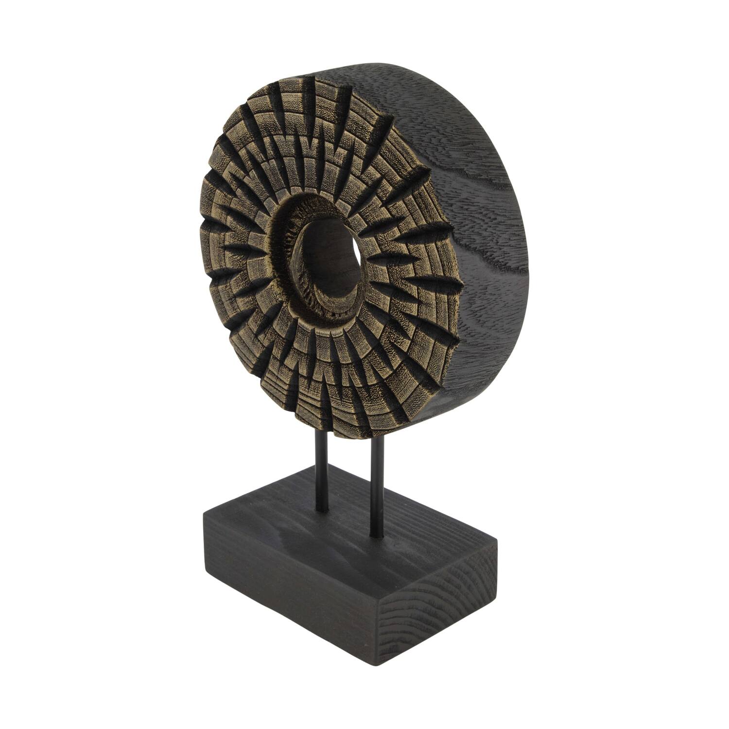 Statue round paulownia wood 18x9x28cm