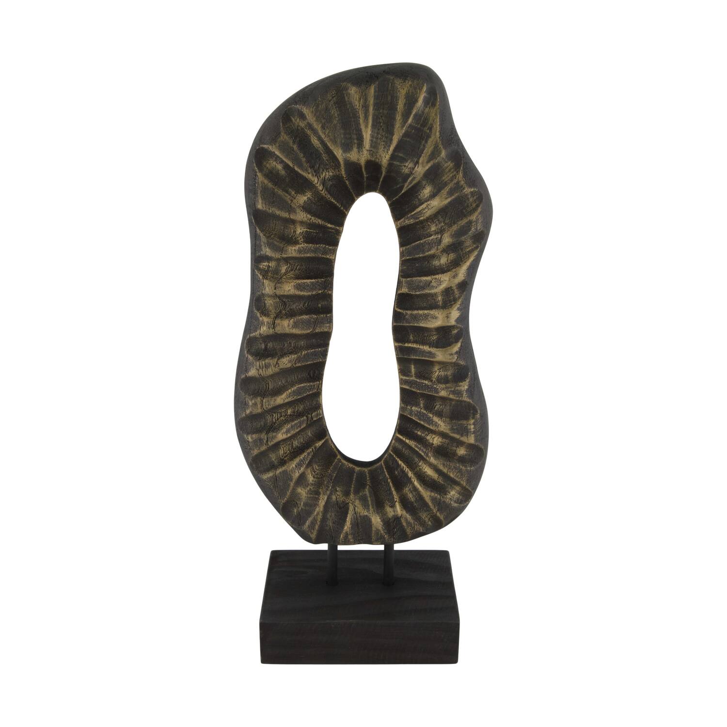 Statue organic paulownia wood 16x9x38cm