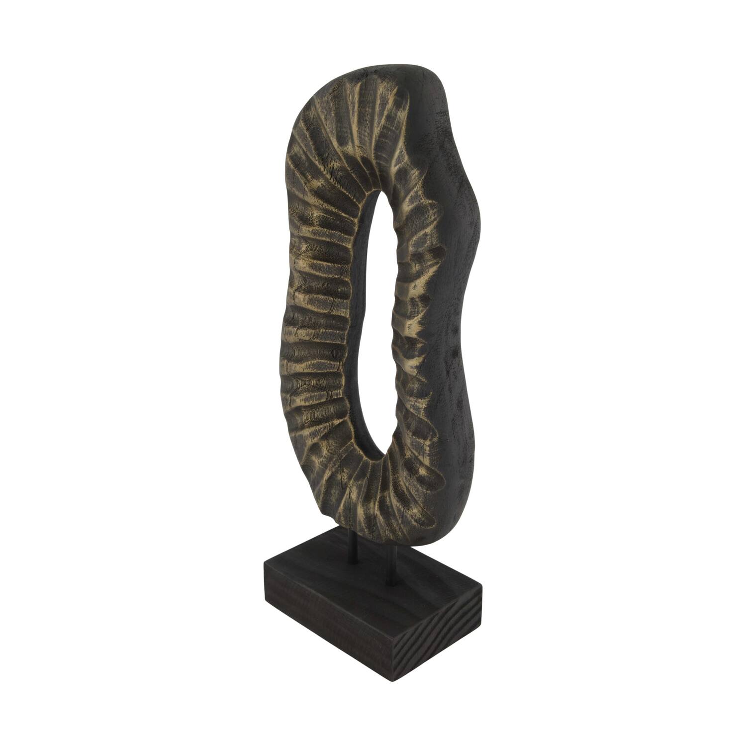 Statue organic paulownia wood 16x9x38cm