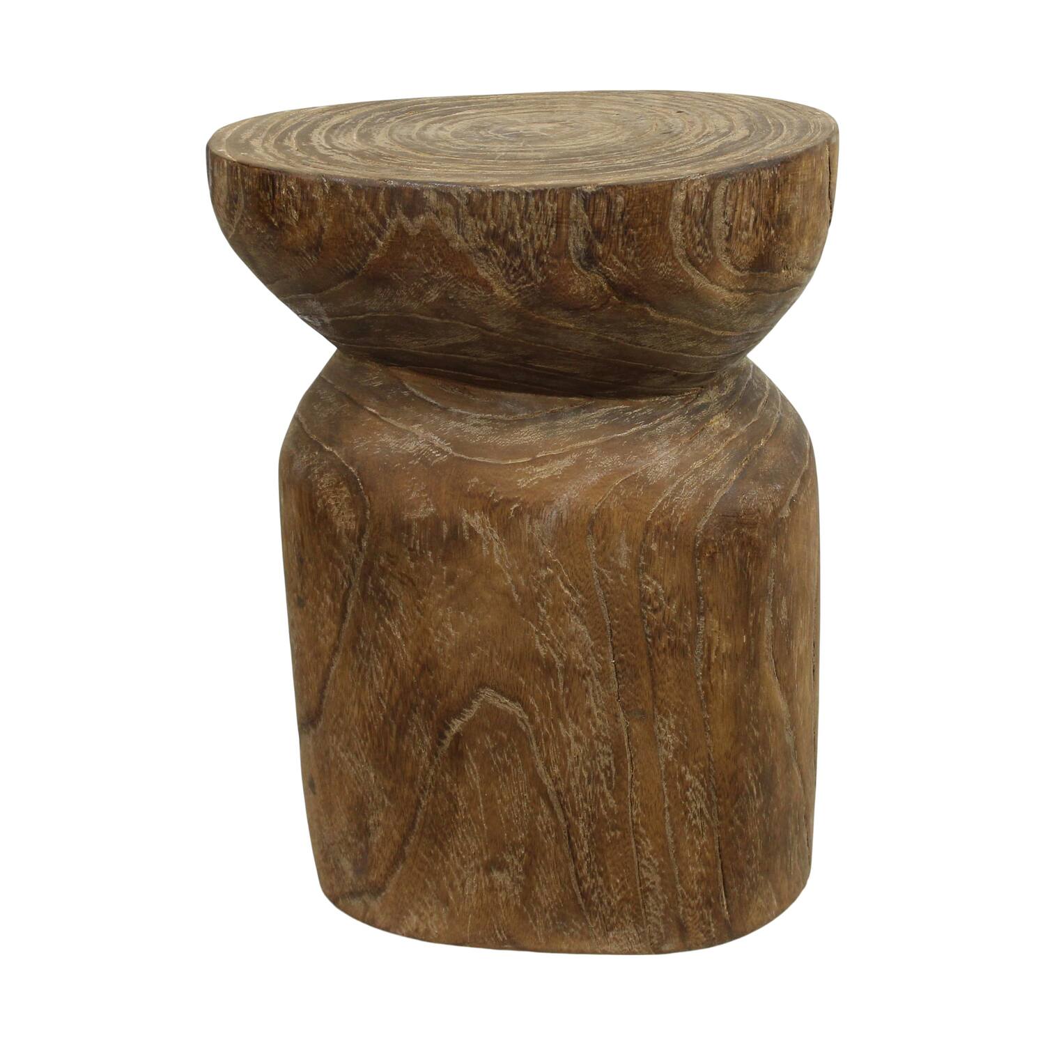 Side table oval paulownia wood 38x28x48cm