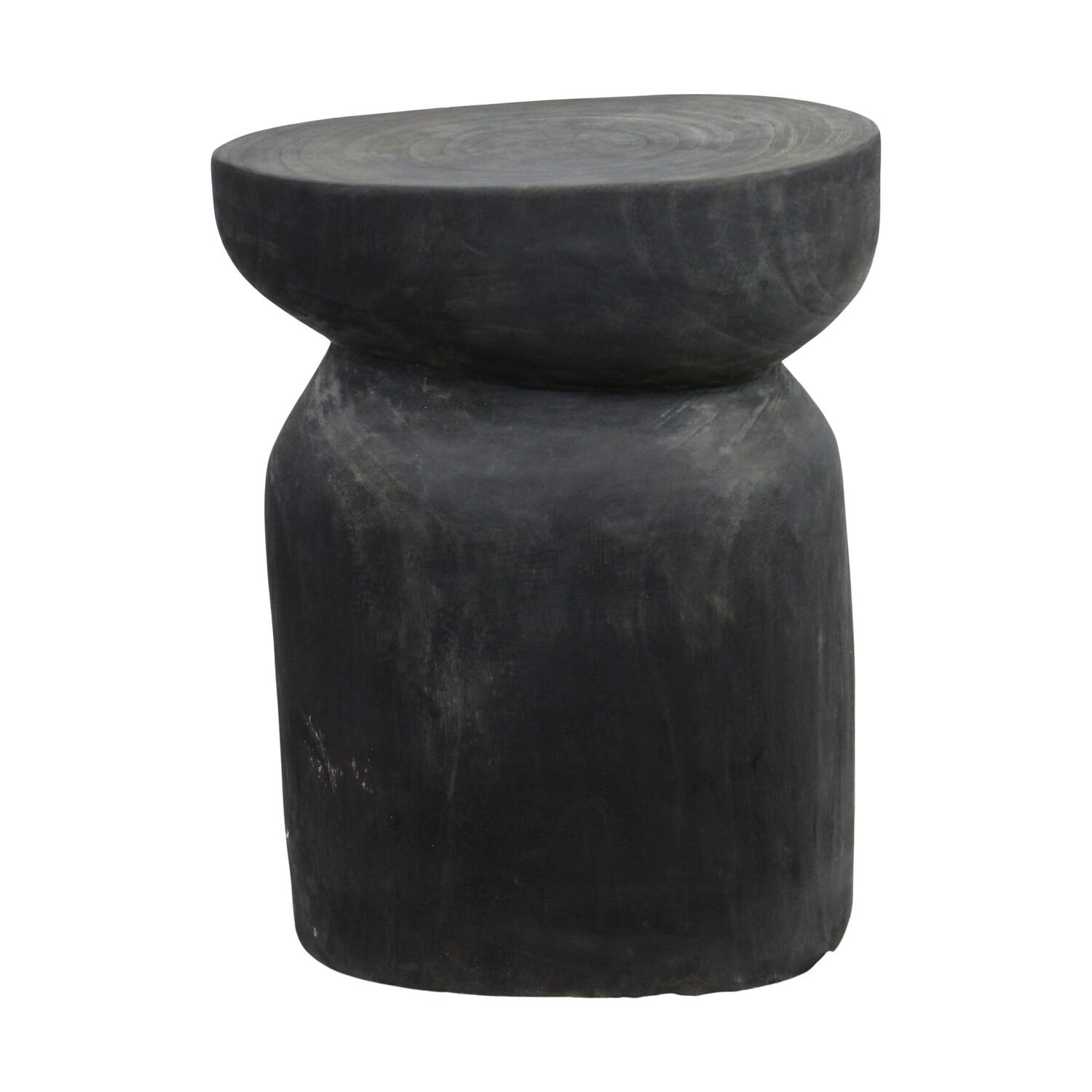 Side table oval paulownia wood 38x28x48cm