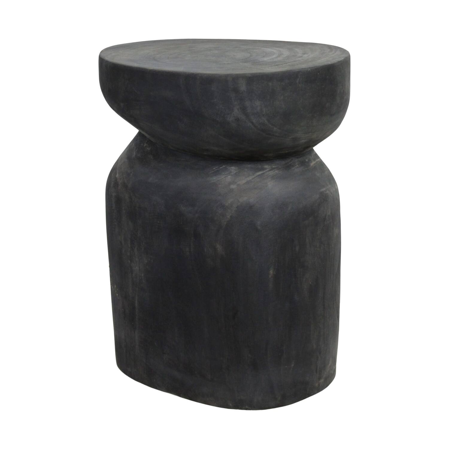 Side table oval paulownia wood 38x28x48cm