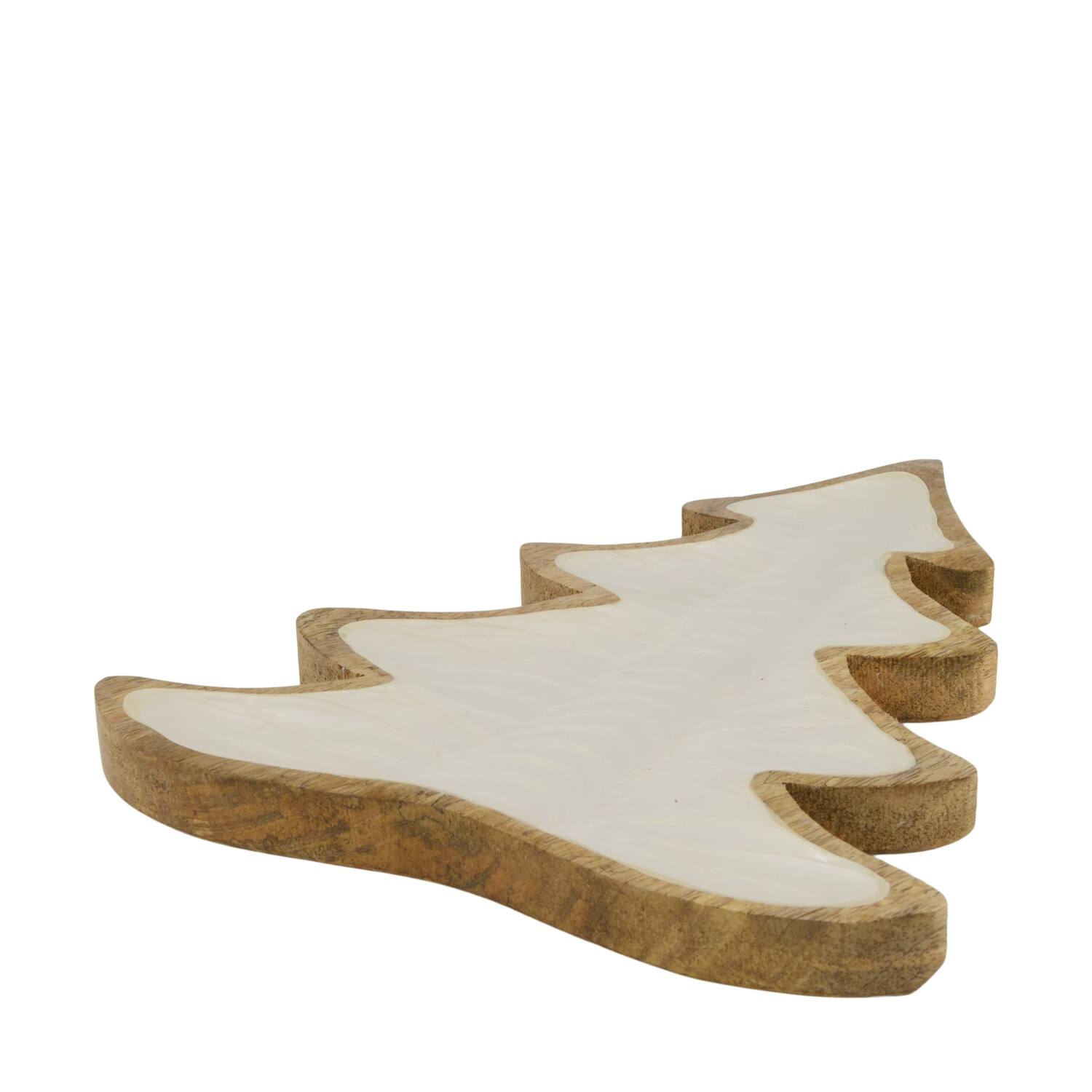Plate tree mango wood 28x24x2.5cm - Natural