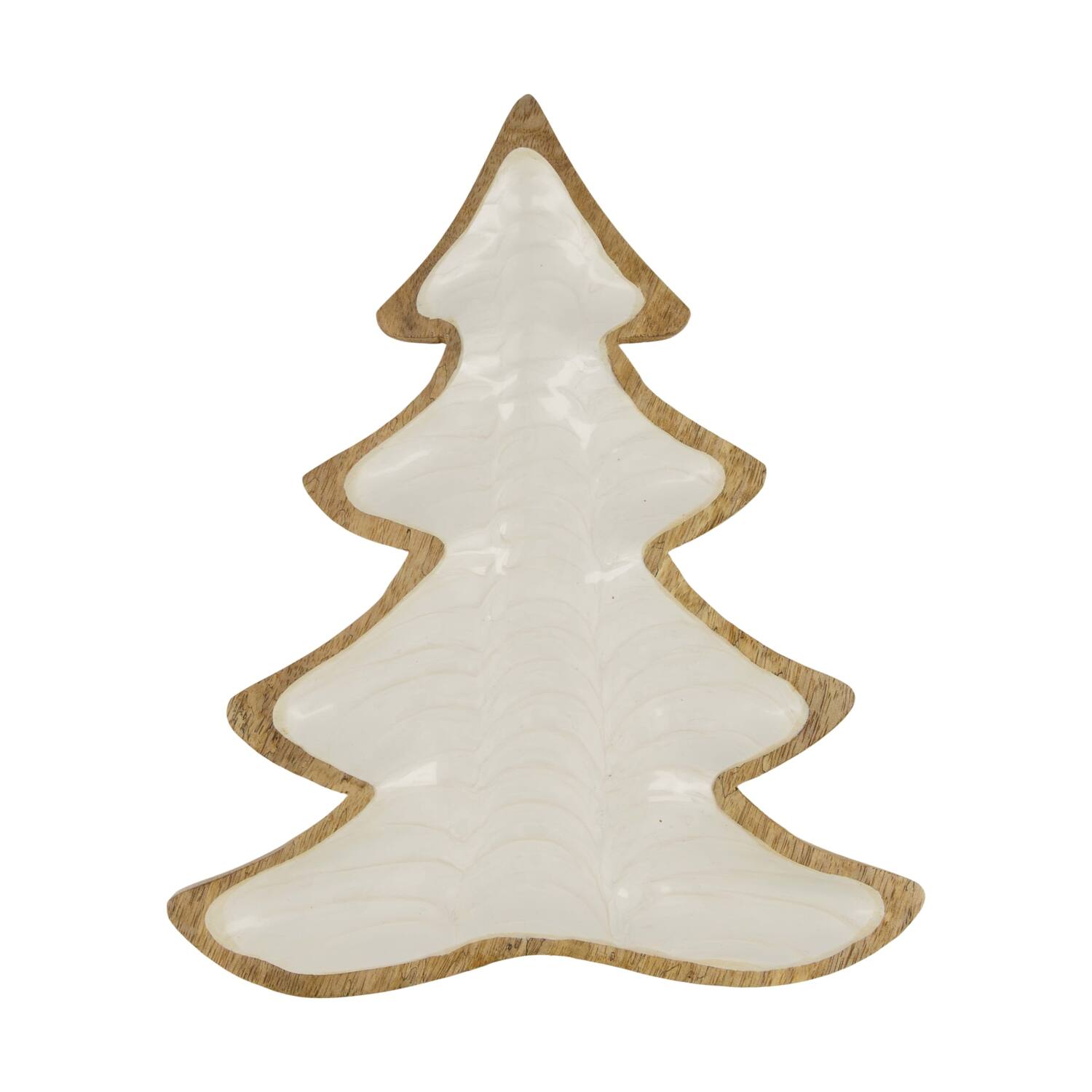 Plate tree mango wood 28x24x2.5cm - Natural