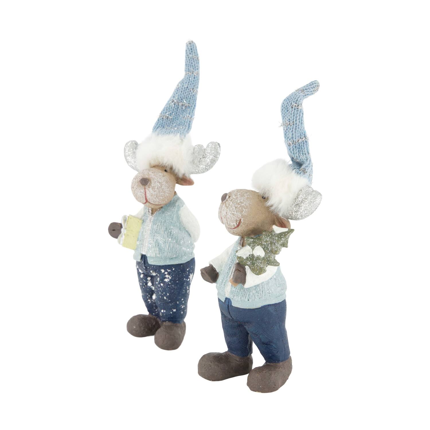 Figurine reindeer polyresin 6.5x8.5x25cm A/2