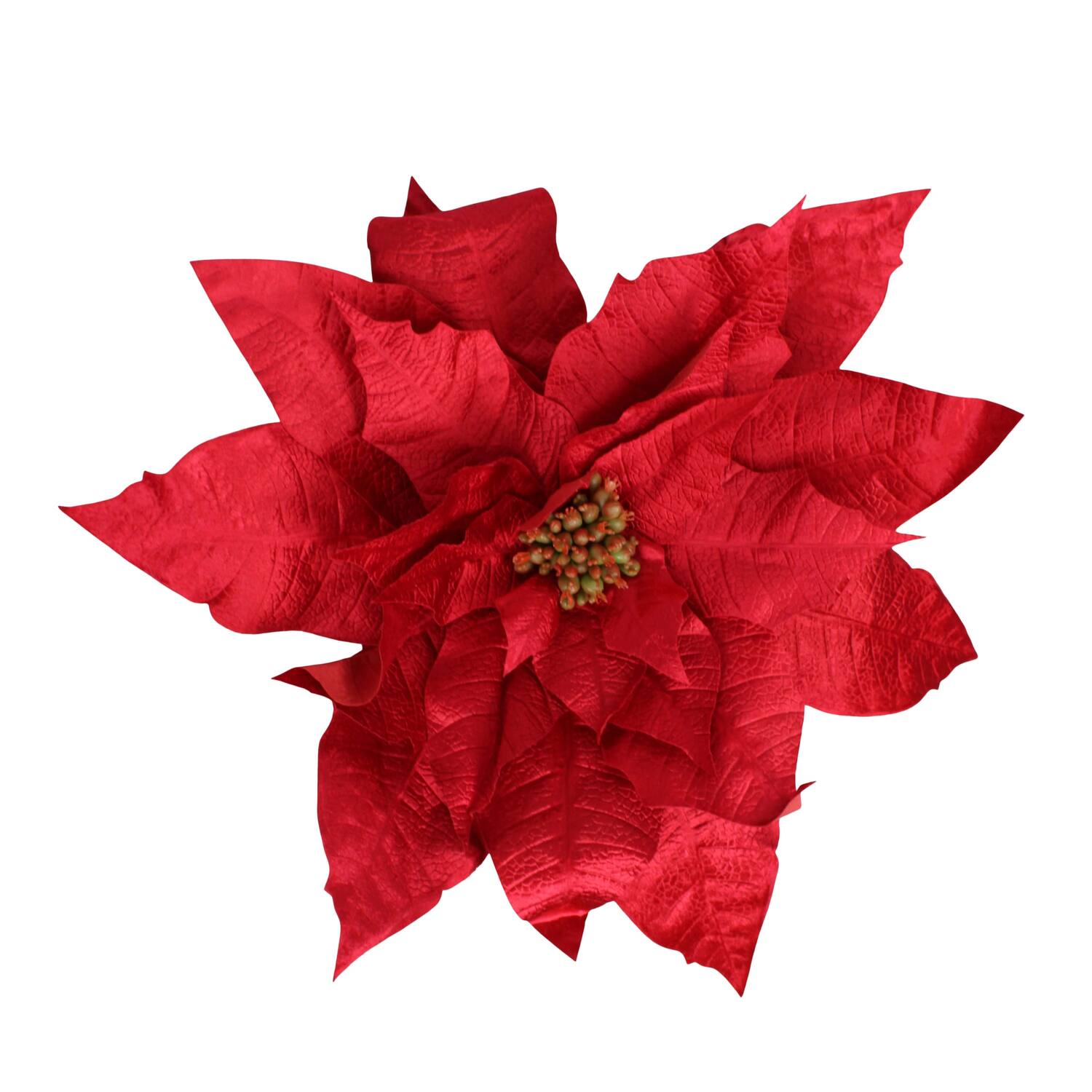 Flower velvet poinsettia artificial 70x70x24cm