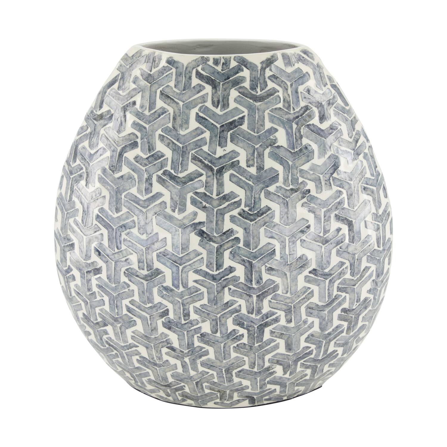 Vase capiz 32x17x33cm - Grey