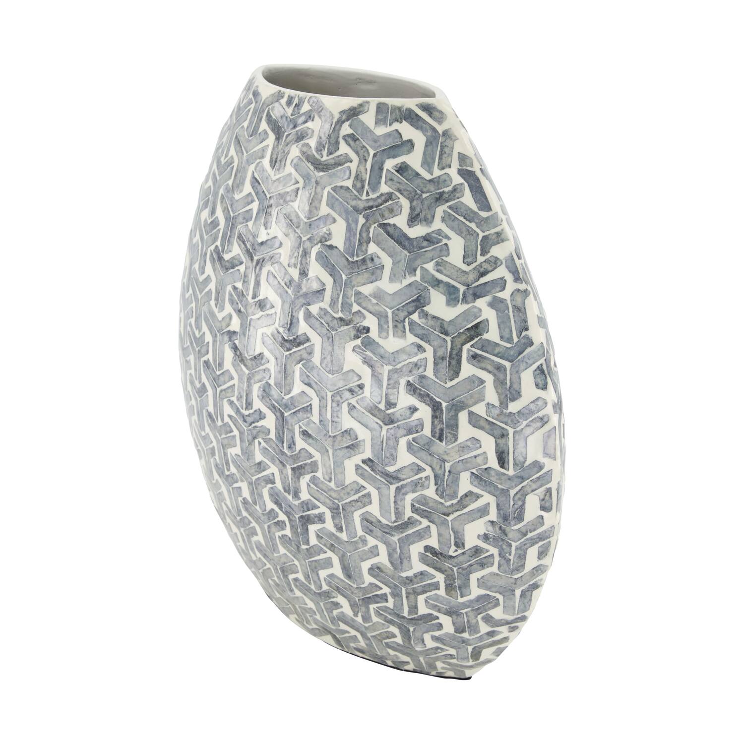 Vase capiz 32x17x33cm - Grey