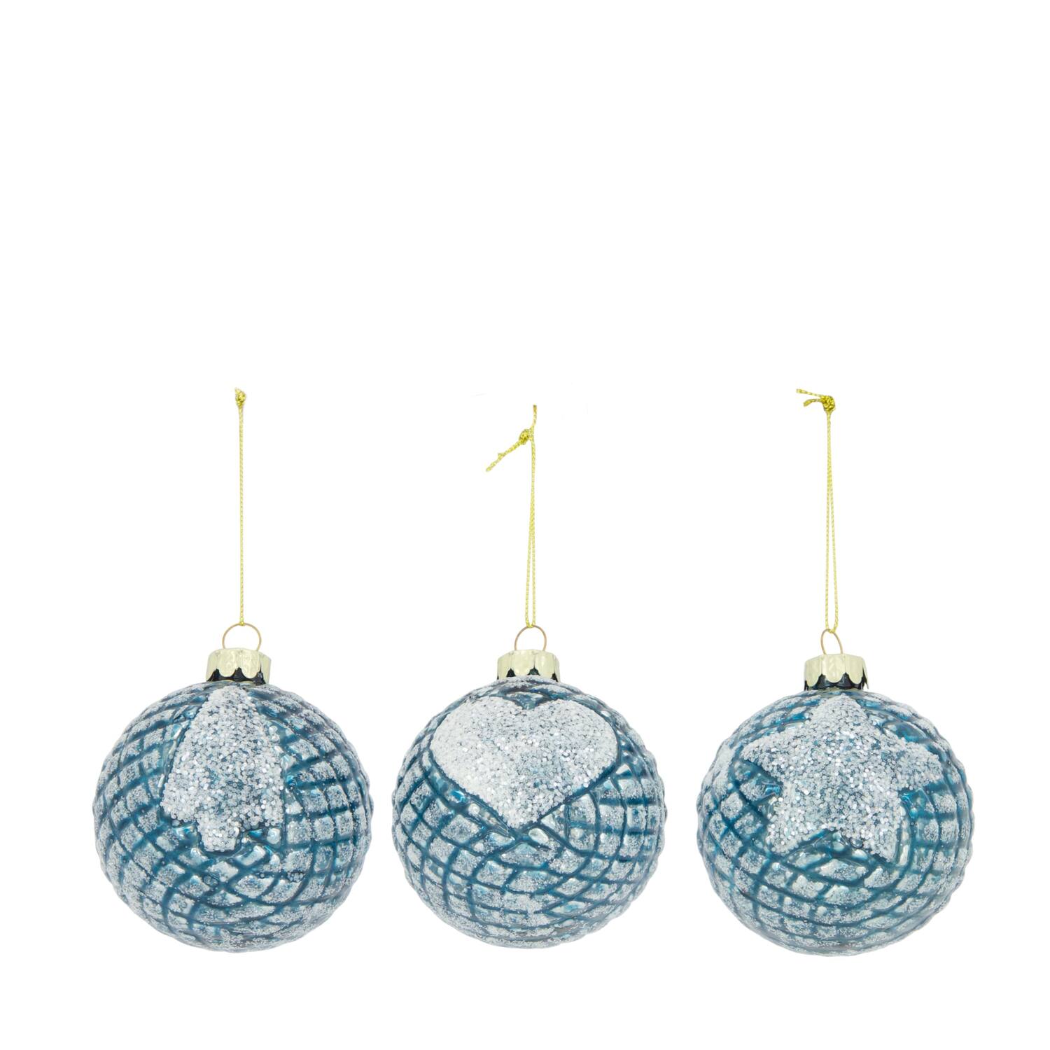 Bauble glass 8x8x8cm A/3