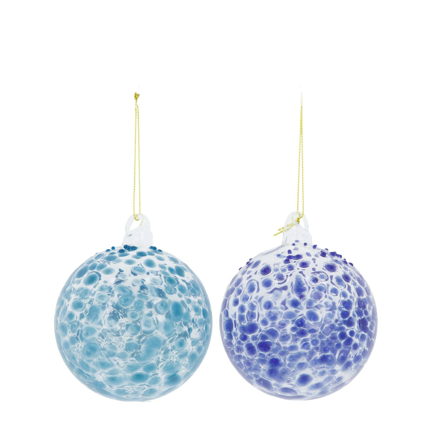 Bauble glass 8x8x8cm C/2