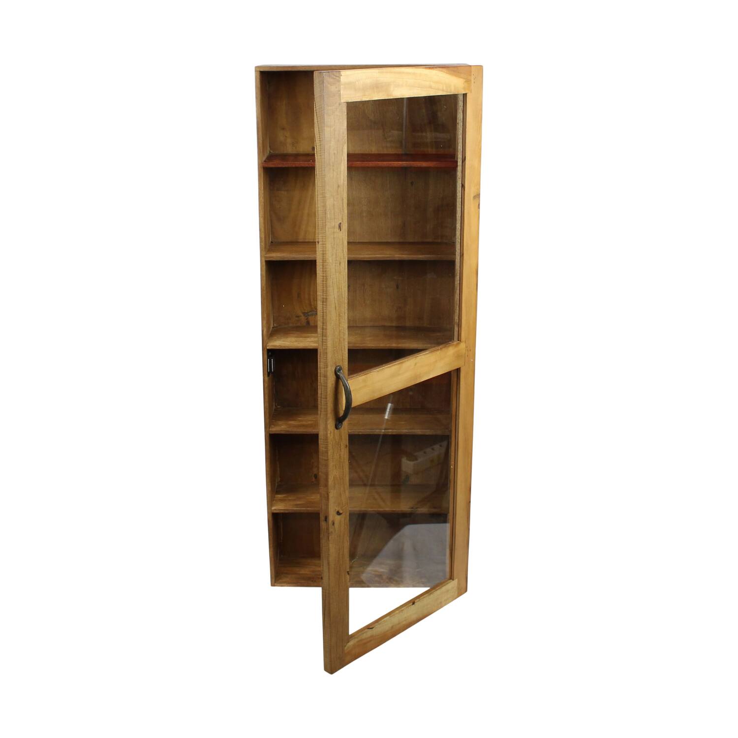 Cabinet rectangular historic wood vintage 40x15x110cm - Brown