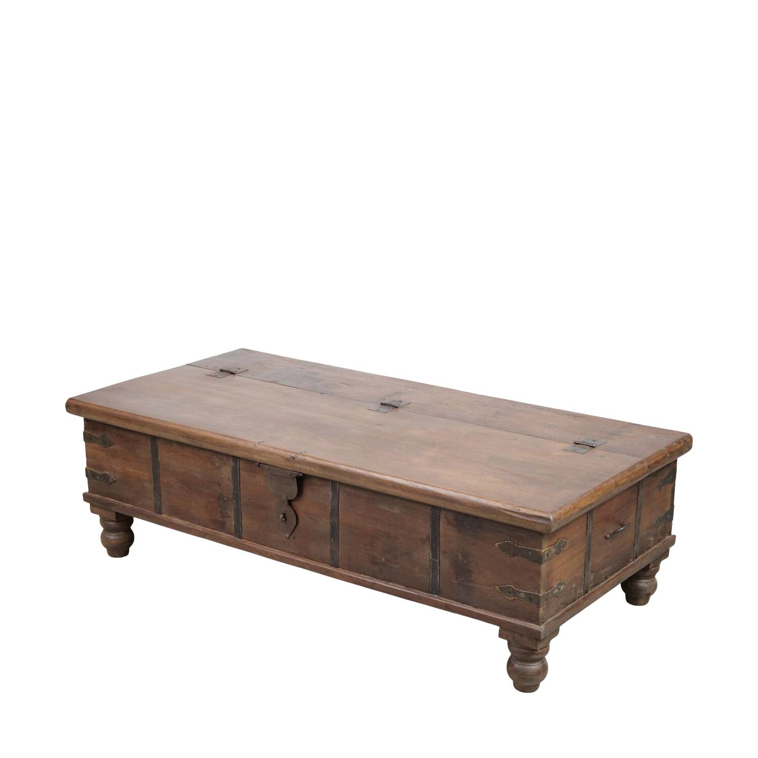 Table rectangular historic wood vintage 135x66x42cm - Multi