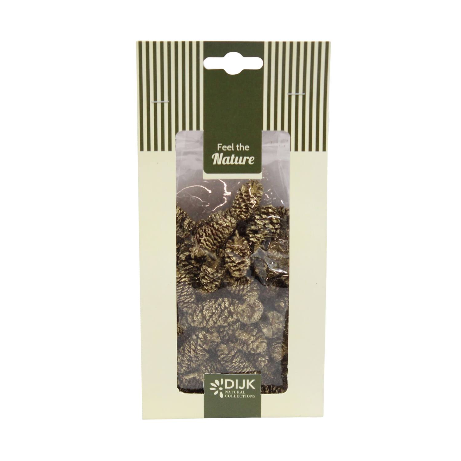 Pinecone birch nature 10x5x22cm 50gr - Gold