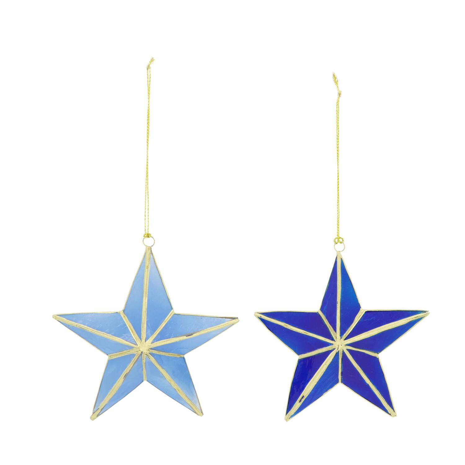 Hanger star capiz 12x1x12cm C/2