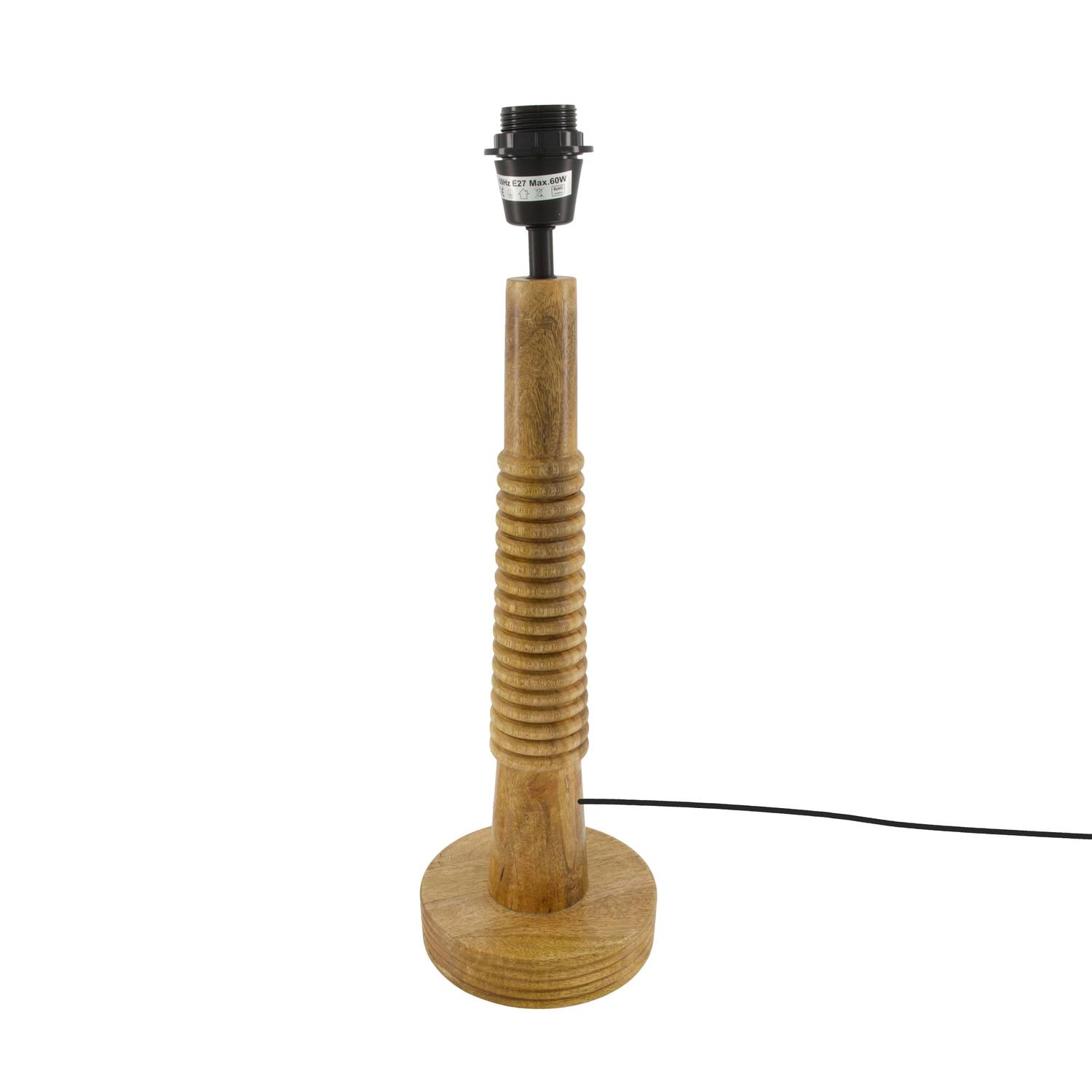 Table lamp mango wood 15x15x51cm
