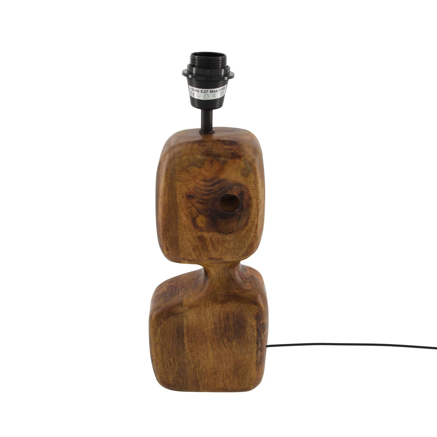 Table lamp mango wood 15x8x45cm - Brown