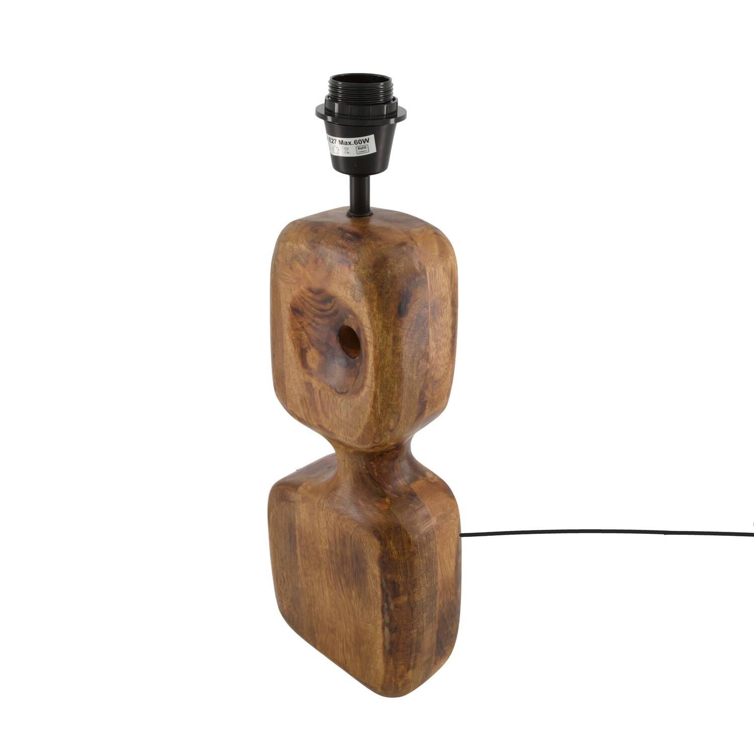 Table lamp mango wood 15x8x45cm - Brown