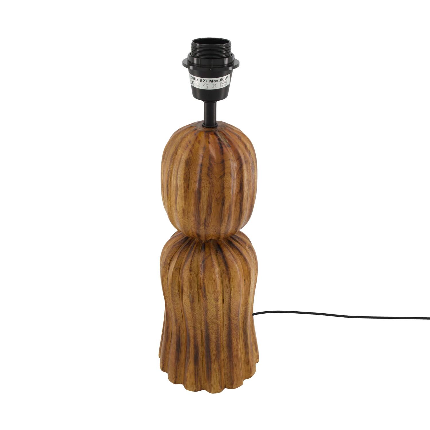 Table lamp mango wood 12x12x39.5cm