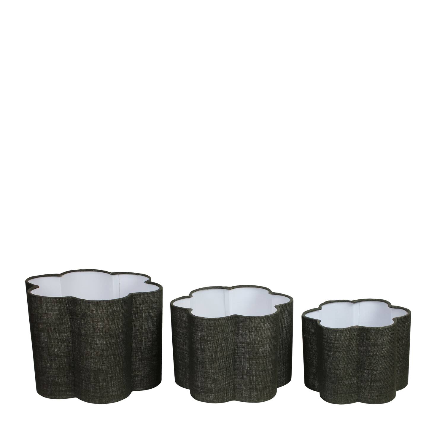 Lamp shade jute fabric 40x40x30cm S/3
