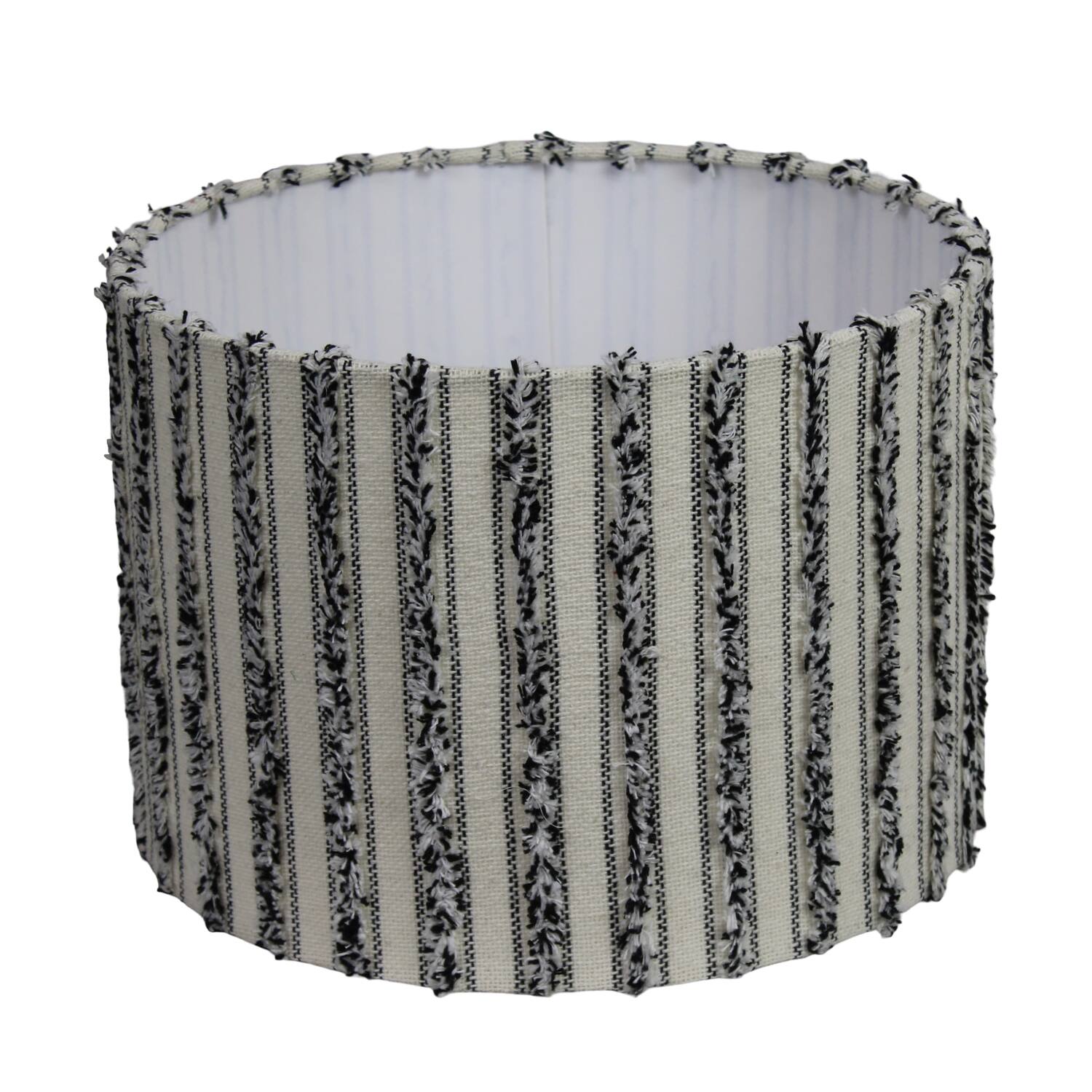 Lamp shade round fabric 40x40x30cm S/3