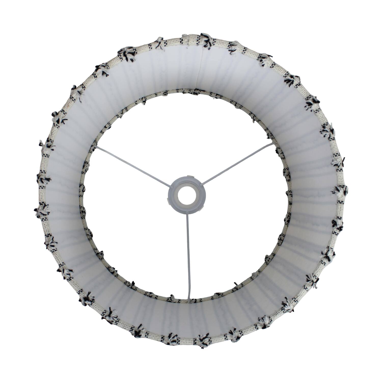 Lamp shade round fabric 40x40x30cm S/3
