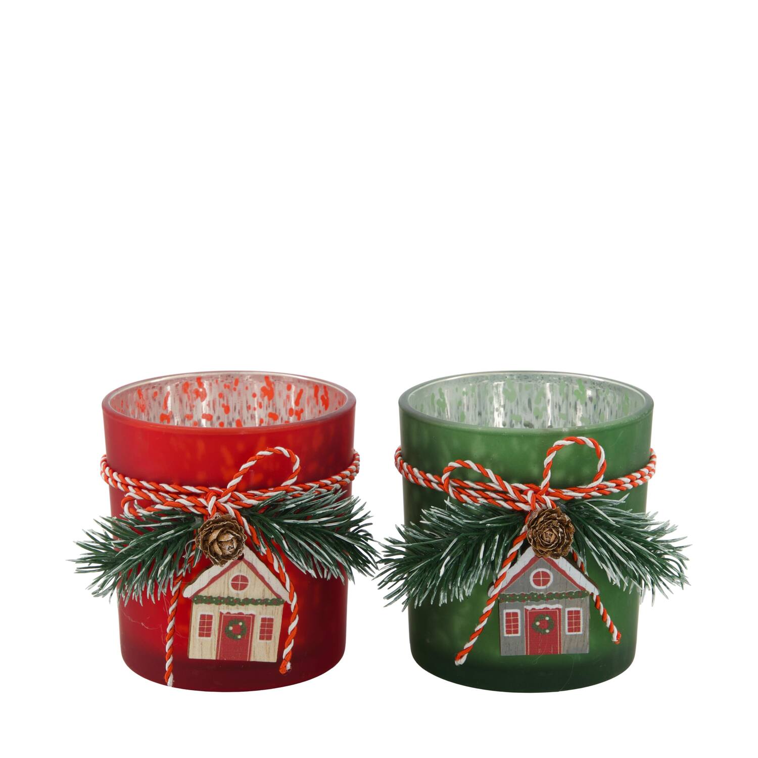 Tealight holder glass 7.3x7.3x8cm C/2