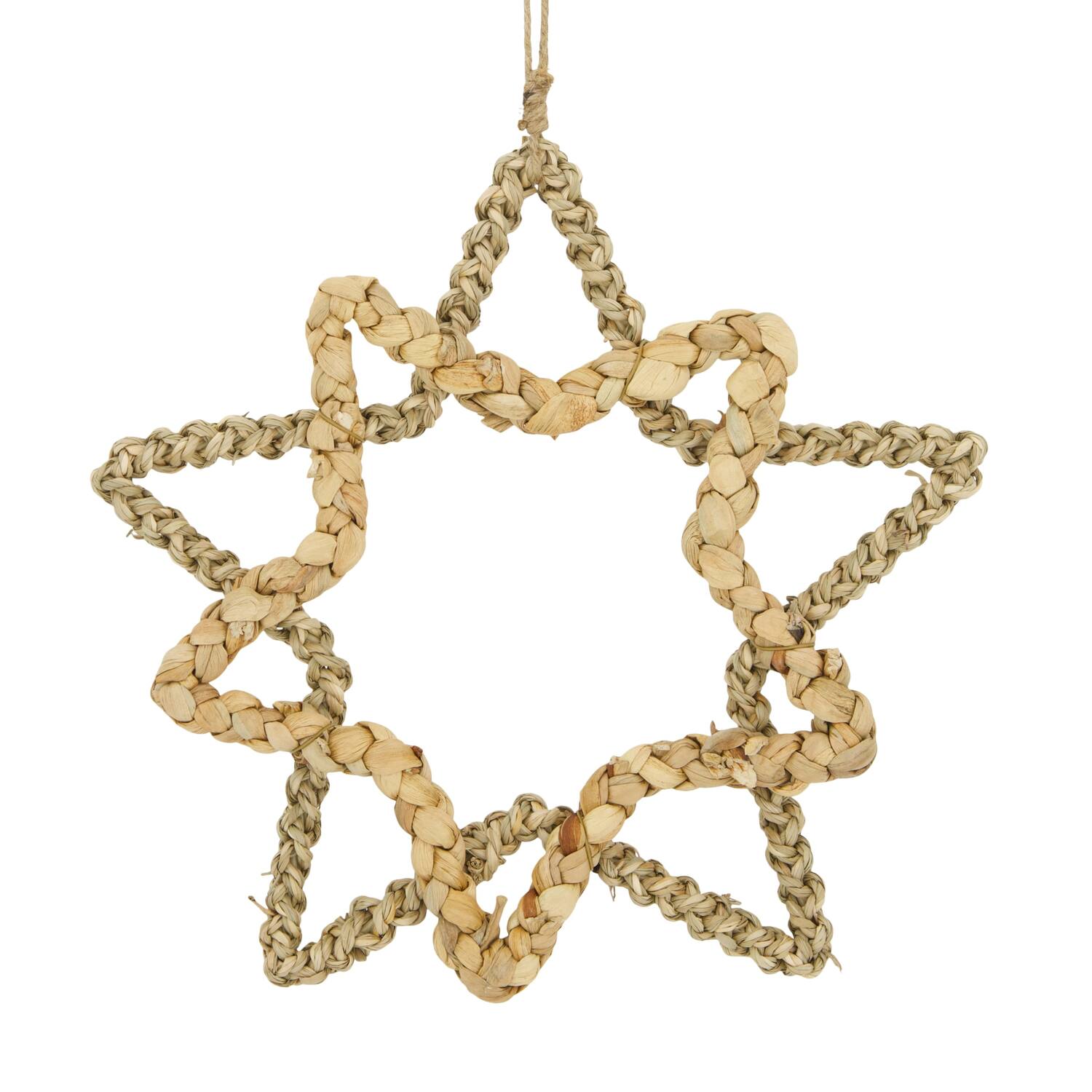 Hanger star seagrass 28x3x28cm - Natural