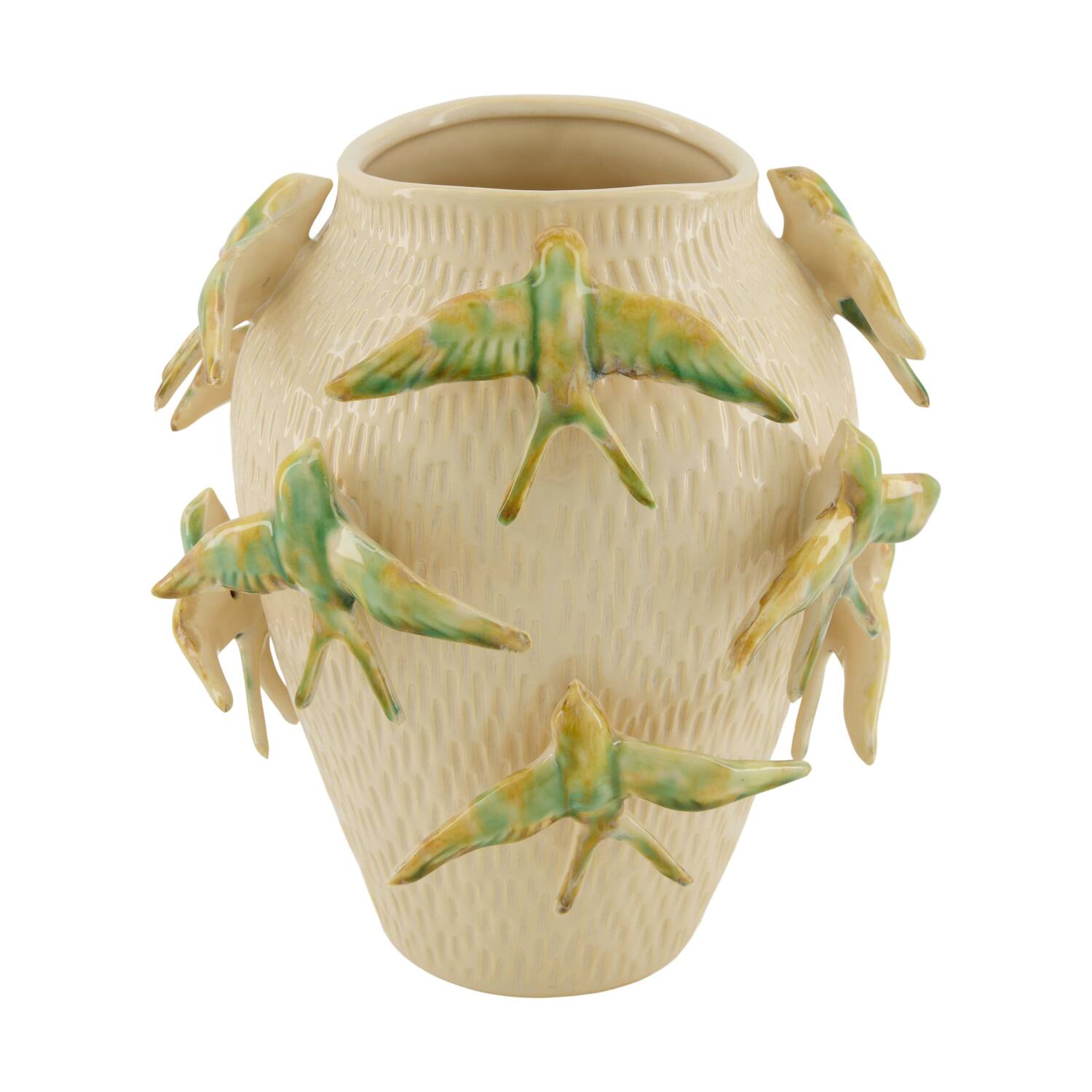 Vase with bird ceramic 22x22x23.8cm - Multi