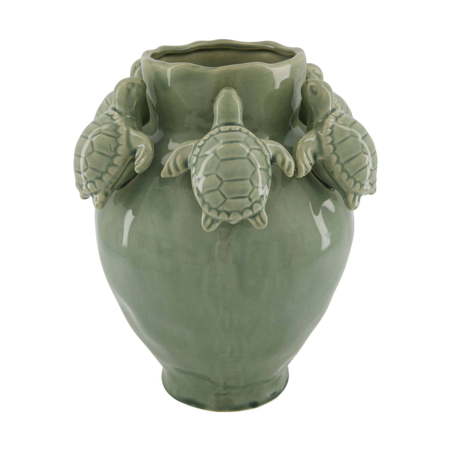 Vase with turtle ceramic 24.5x22x28.5cm