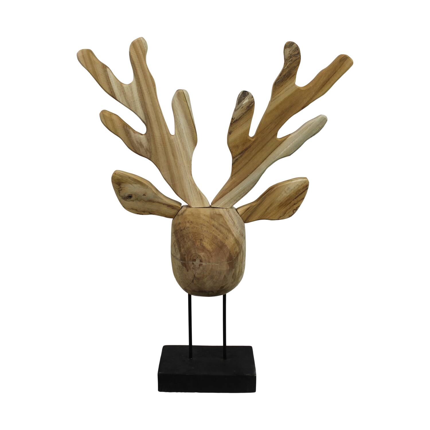 Statue reindeer teak wood 54x14x78cm KD