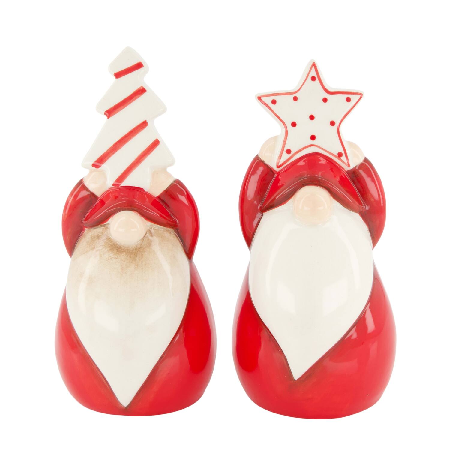 Statue santa ceramic 8x8.5x16.5cm  - Red