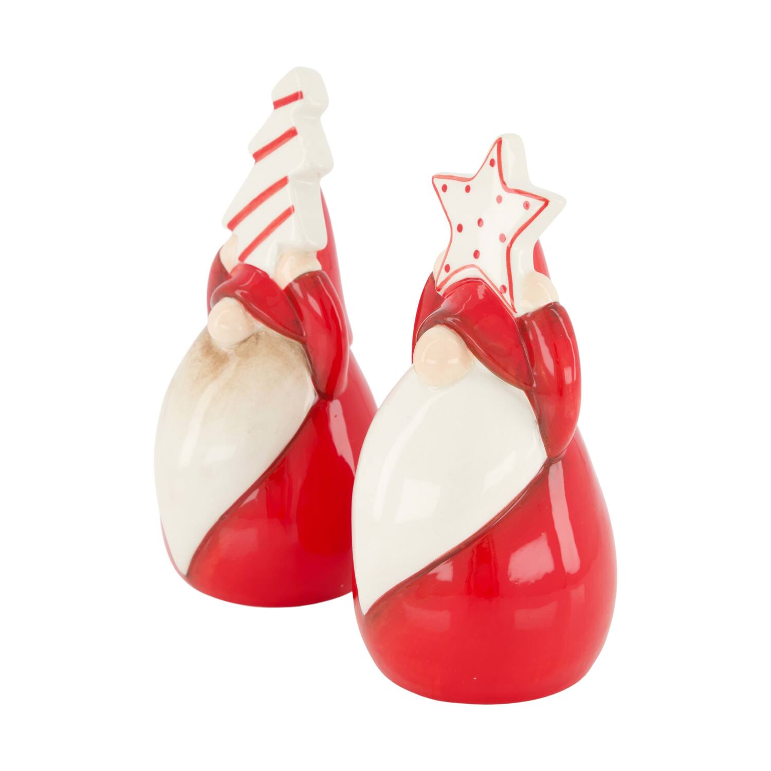 Statue santa ceramic 8x8.5x16.5cm  - Red