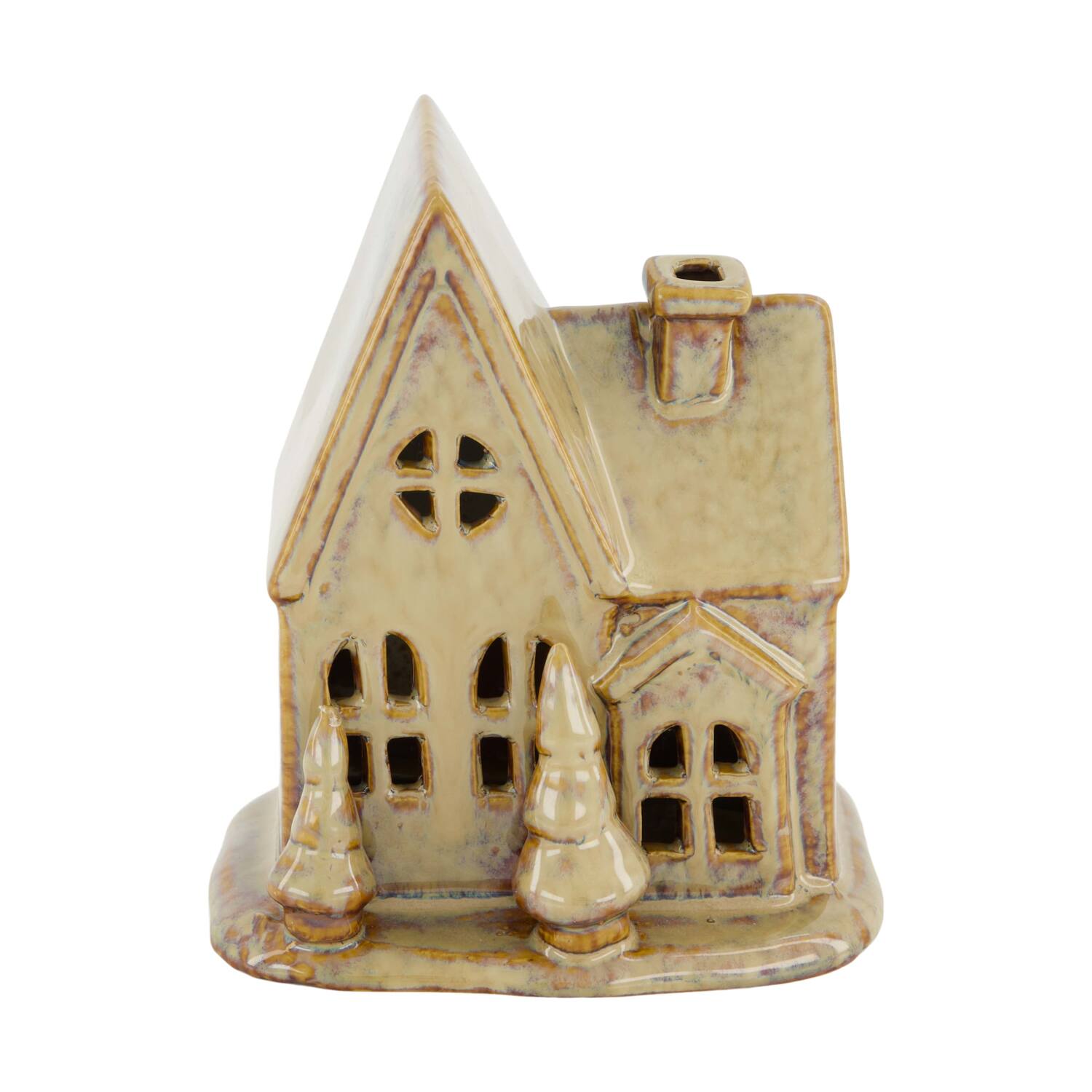 House ceramic 11x9x13cm - Brown