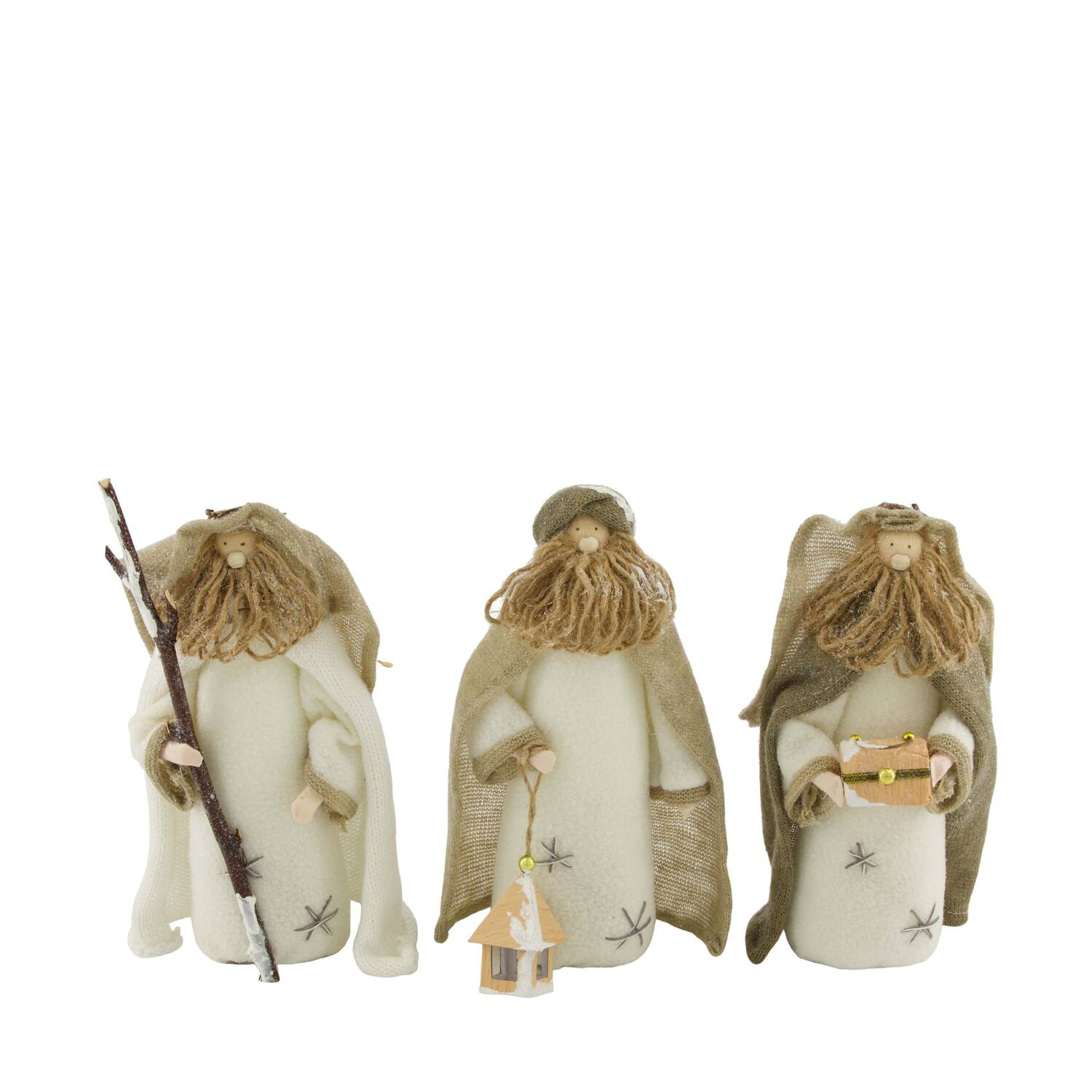 Figurine the three wisemen cotton foam 11x8x22cm A/3