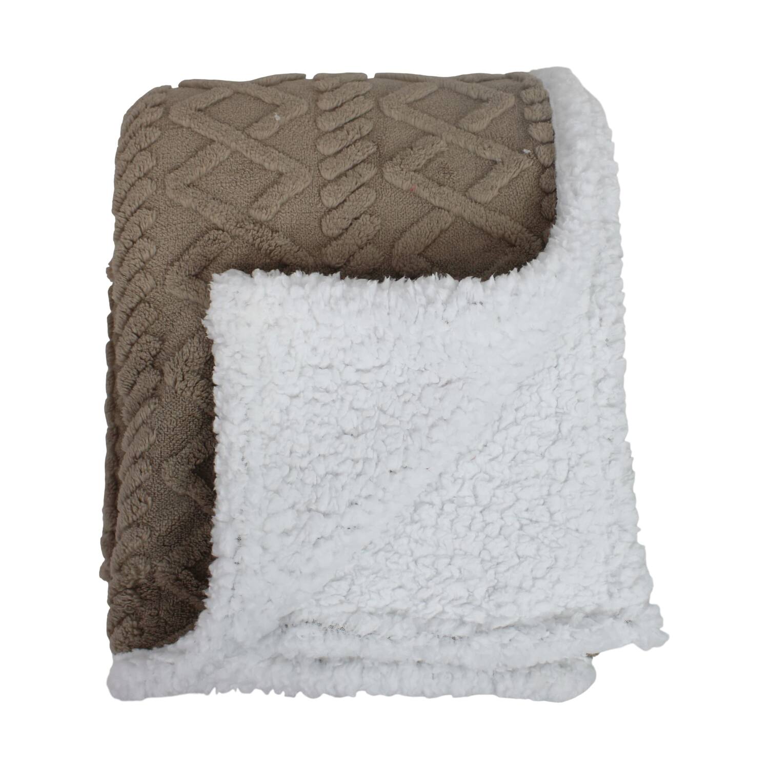 Plaid rectangular faux fur polyester 170x130x2cm