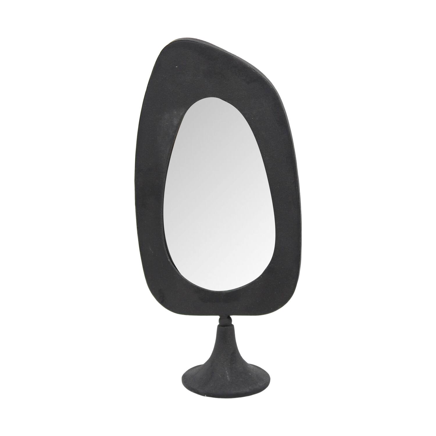 Mirror rectangular metal on stand 17.5x10x36.5cm - Black