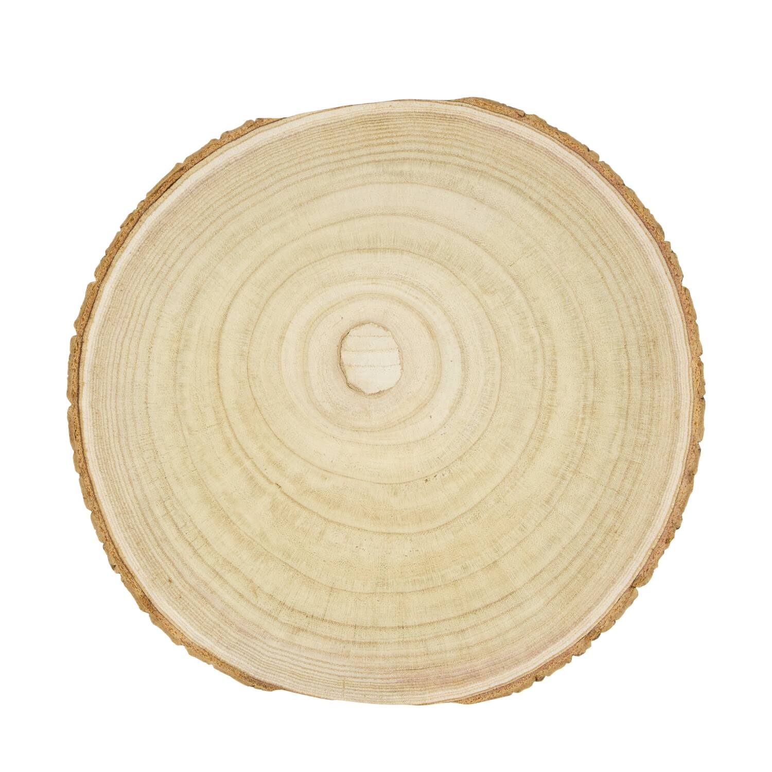 Slice round paulownia wood 30x30x3cm